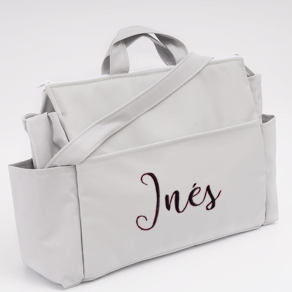 Bolso Maternidad Carro Bebé Andumodin Valentina Polipiel Gris - Nanetes